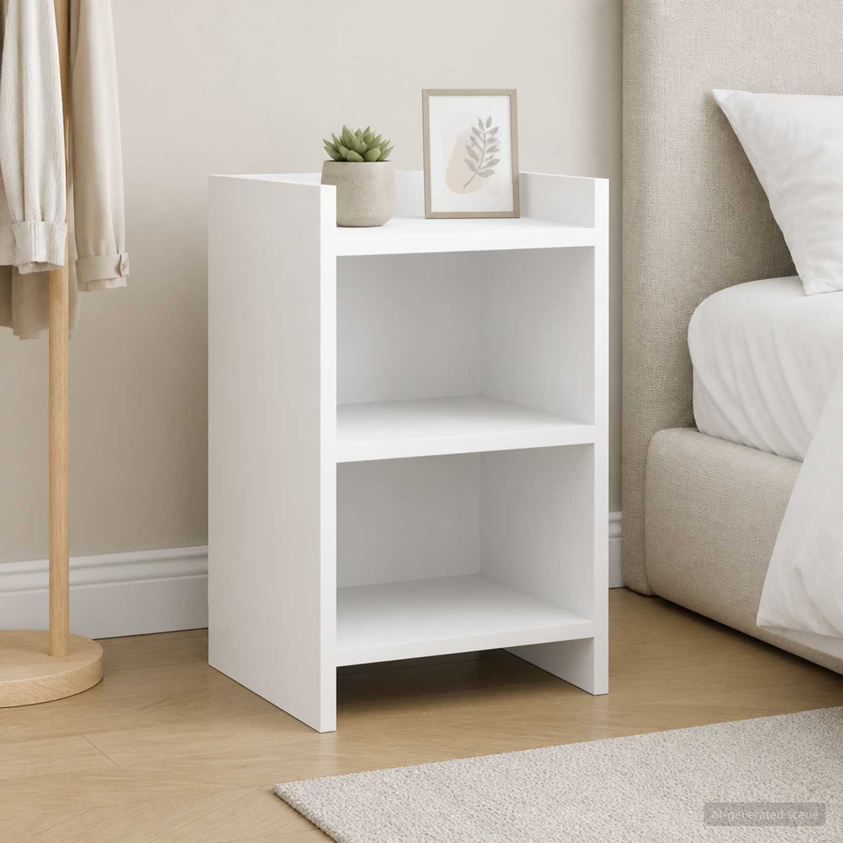 vidaXL Bedside Tables 2 pcs White 40 x 30 x 60 cm Engineered Wood