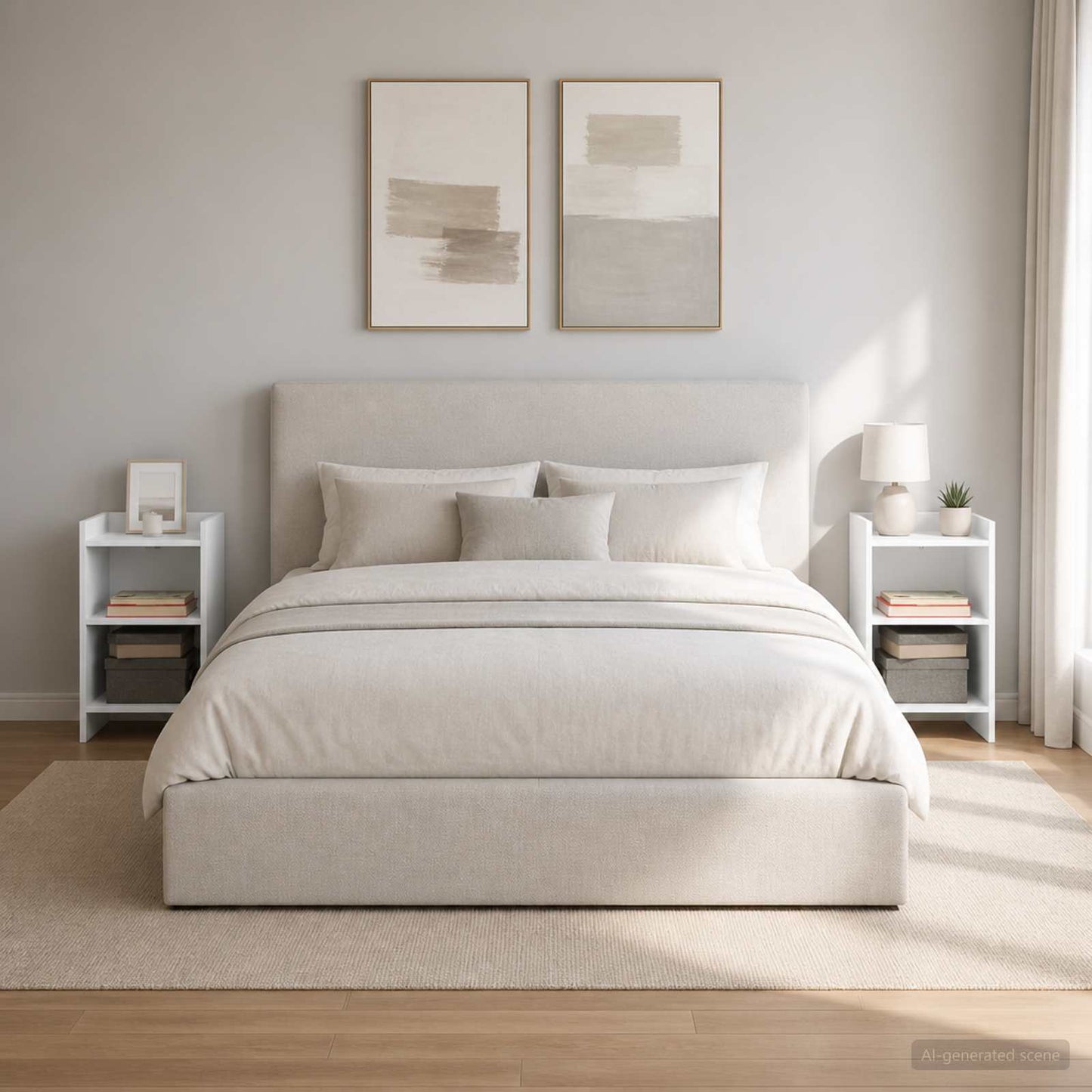 vidaXL Bedside Tables 2 pcs White 40 x 30 x 60 cm Engineered Wood