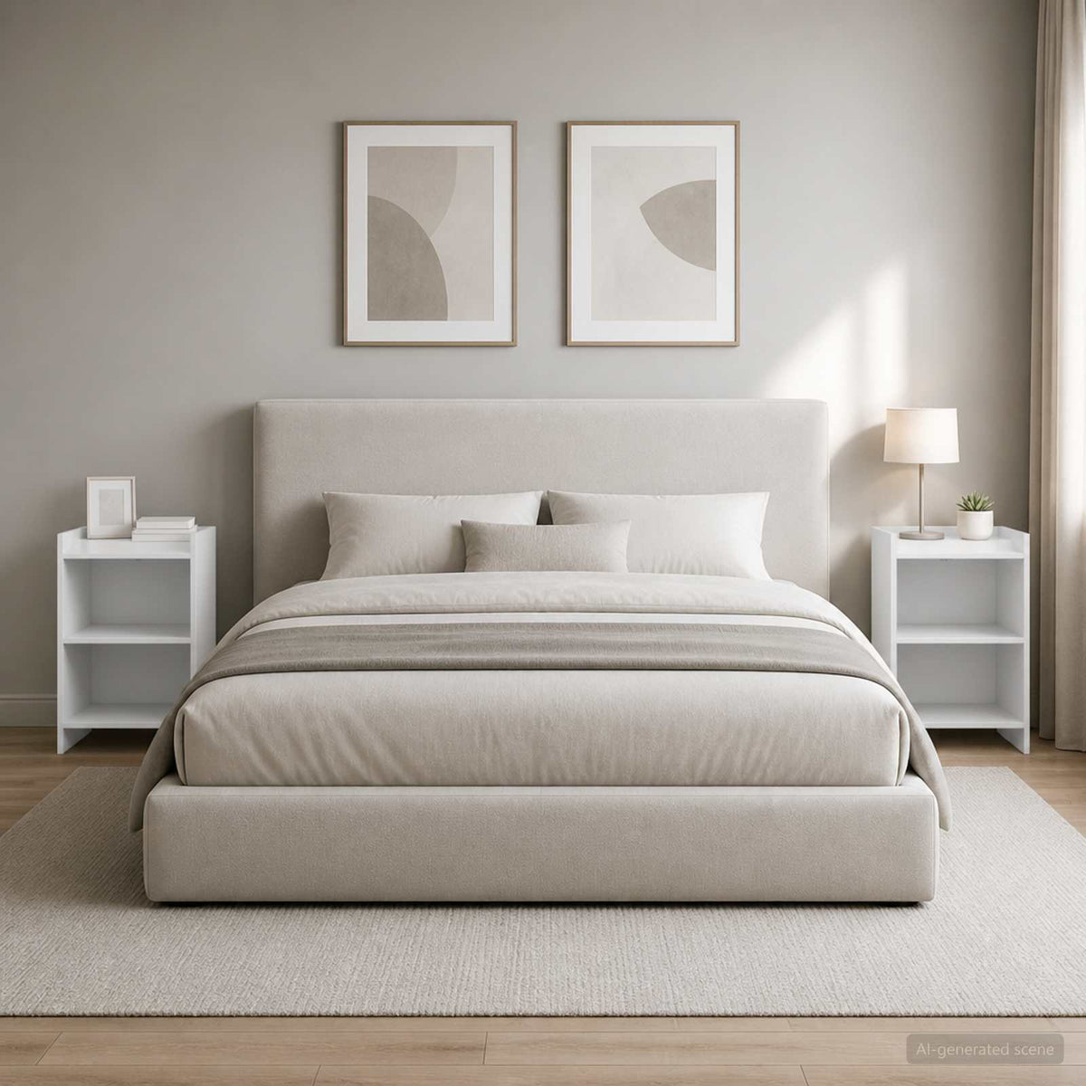 vidaXL Bedside Tables 2 pcs White 40 x 30 x 60 cm Engineered Wood