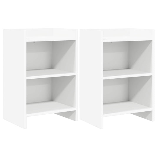vidaXL Bedside Tables 2 pcs White 40 x 30 x 60 cm Engineered Wood
