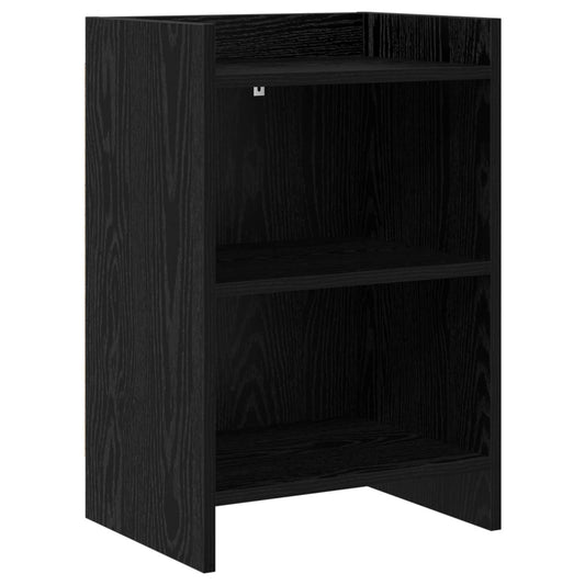 vidaXL Bedside Tables Black Oak 40 x 30 x 60 cm Engineered Wood