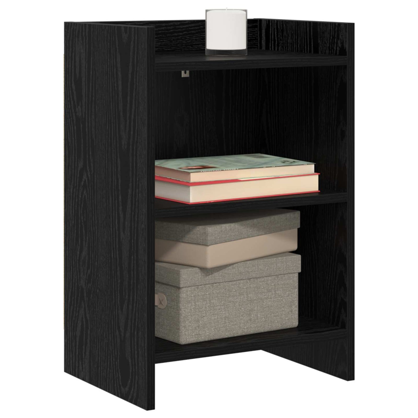 vidaXL Bedside Tables Black Oak 40 x 30 x 60 cm Engineered Wood