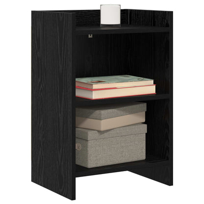 vidaXL Bedside Tables Black Oak 40 x 30 x 60 cm Engineered Wood