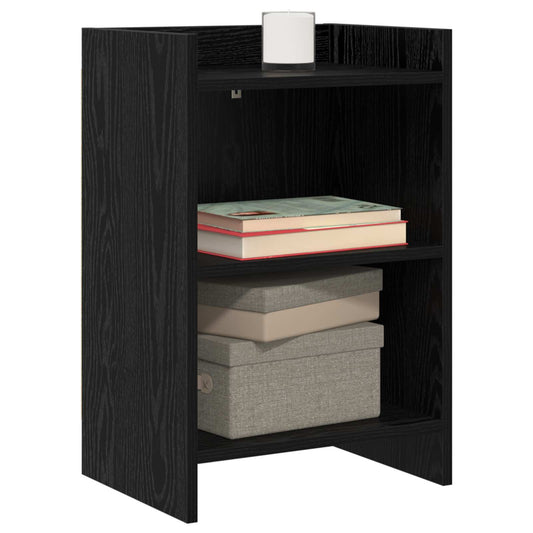 vidaXL Bedside Tables Black Oak 40 x 30 x 60 cm Engineered Wood
