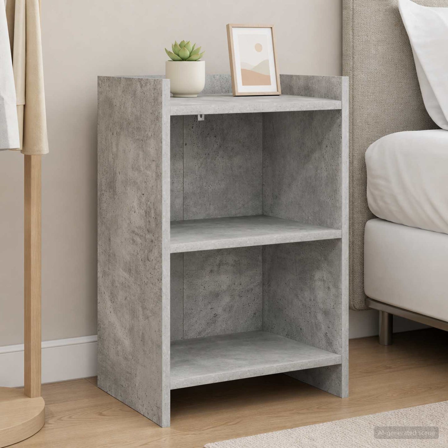 vidaXL Bedside Tables Concrete Grey 40 x 30 x 60 cm Engineered Wood