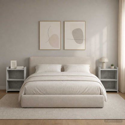 vidaXL Bedside Tables 2 pcs Concrete Grey 40 x 30 x 60 cm