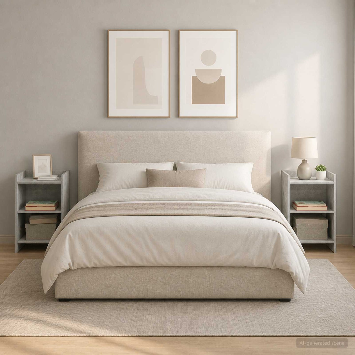 vidaXL Bedside Tables 2 pcs Concrete Grey 40 x 30 x 60 cm