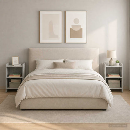 vidaXL Bedside Tables 2 pcs Concrete Grey 40 x 30 x 60 cm