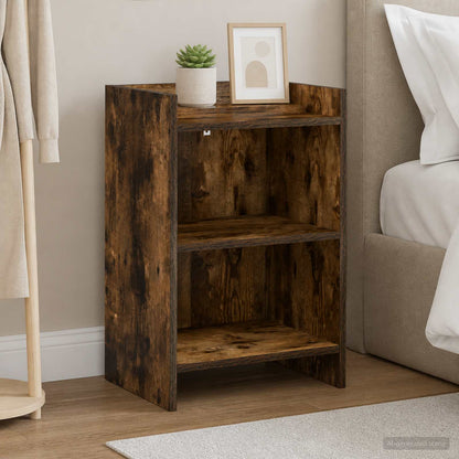 vidaXL Bedside Tables Smoked Oak 40 x 30 x 60 cm Engineered Wood
