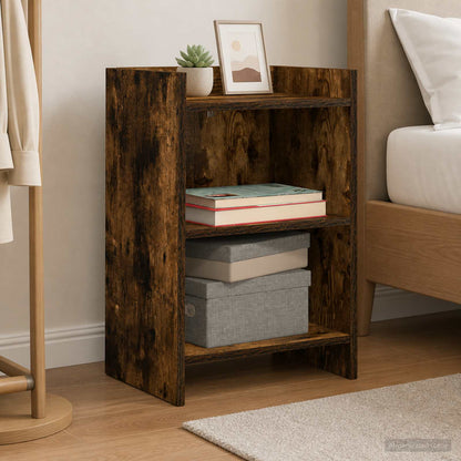 vidaXL Bedside Tables Smoked Oak 40 x 30 x 60 cm Engineered Wood