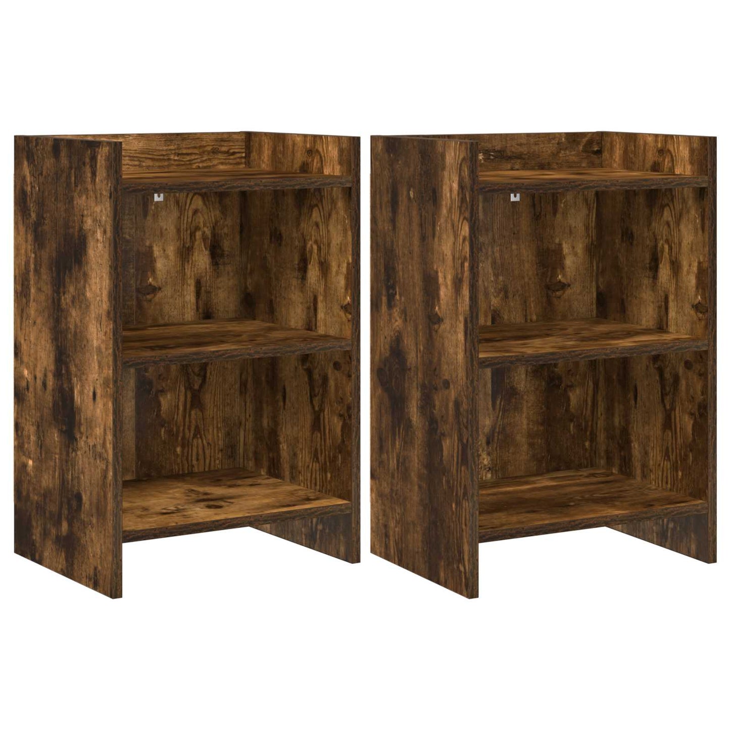 vidaXL Bedside Tables 2 pcs Smoked Oak 40 x 30 x 60 cm Engineered Wood