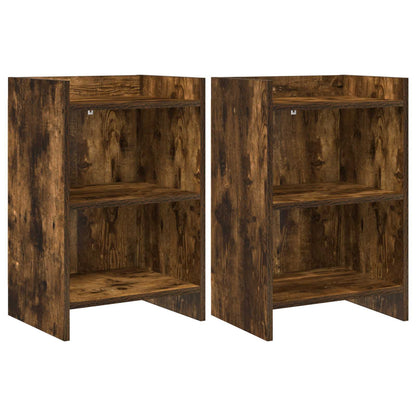 vidaXL Bedside Tables 2 pcs Smoked Oak 40 x 30 x 60 cm Engineered Wood