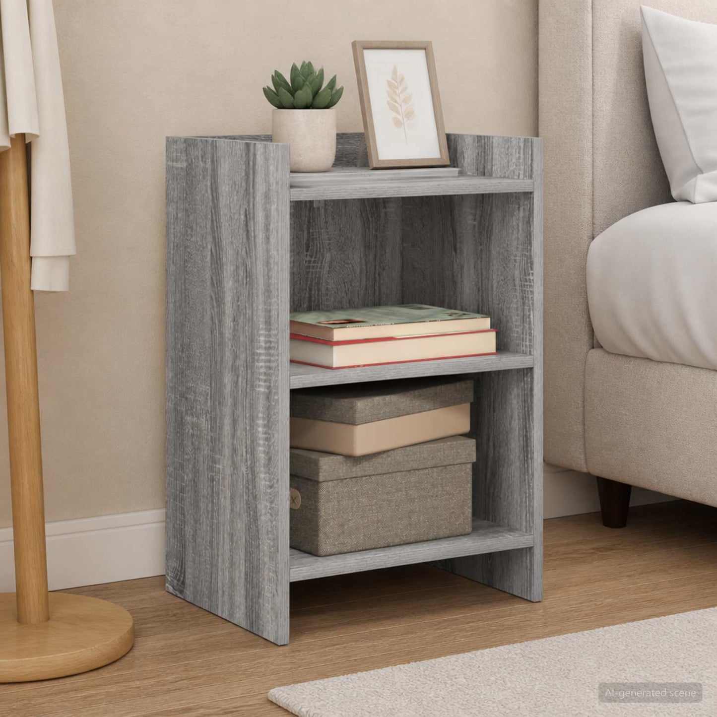 vidaXL Bedside Tables 2 pcs Grey Sonoma 40 x 30 x 60 cm