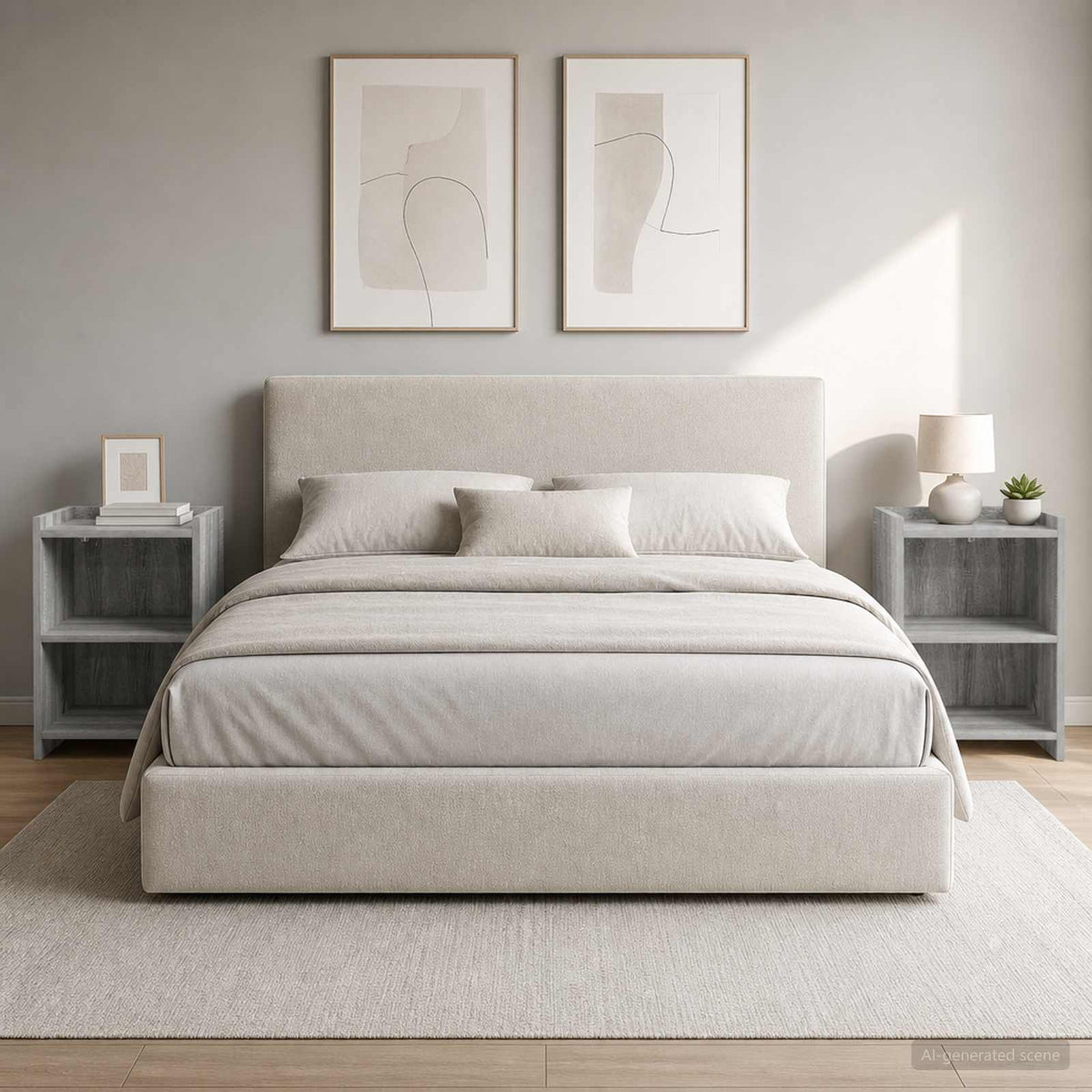 vidaXL Bedside Tables 2 pcs Grey Sonoma 40 x 30 x 60 cm