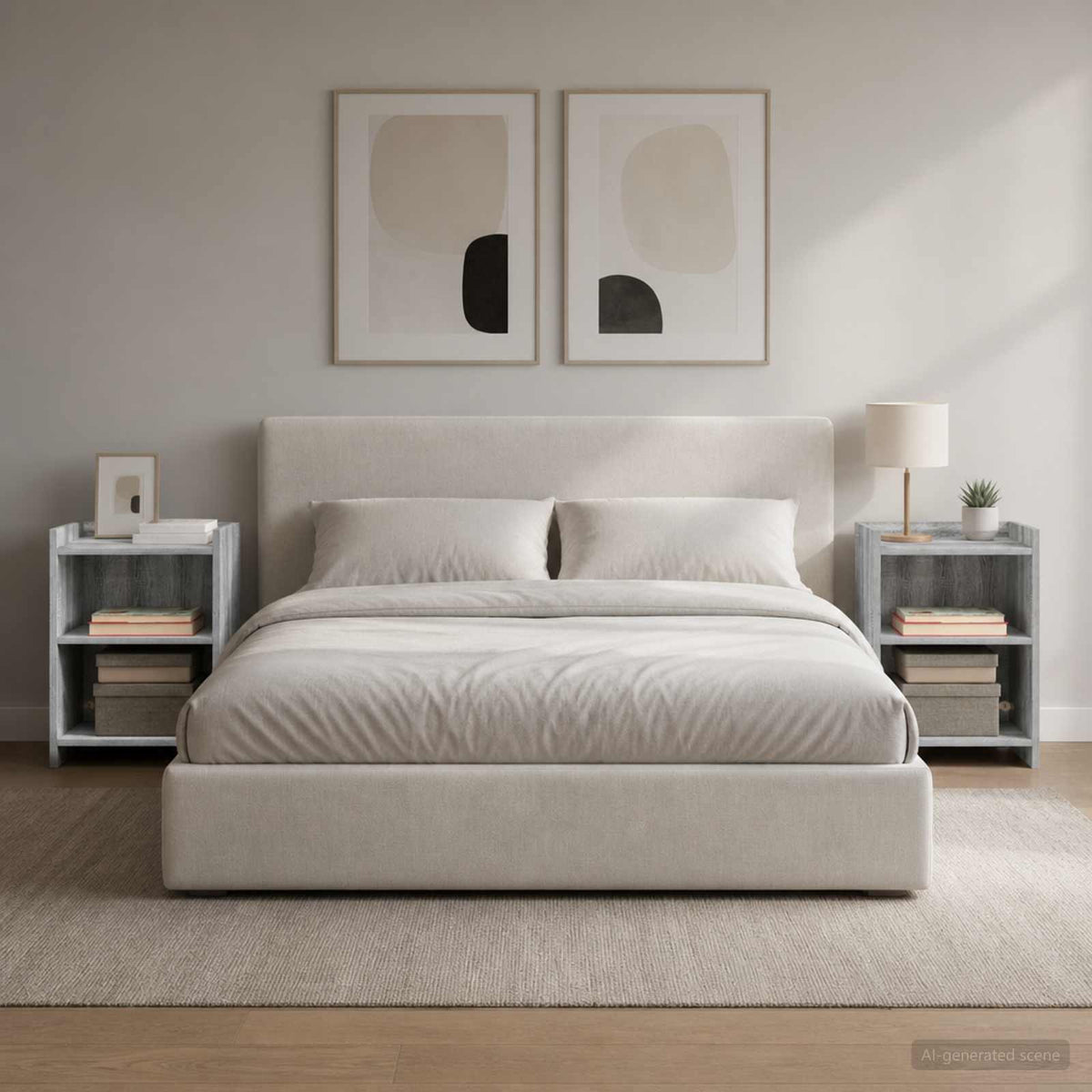 vidaXL Bedside Tables 2 pcs Grey Sonoma 40 x 30 x 60 cm