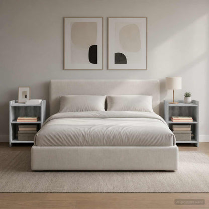vidaXL Bedside Tables 2 pcs Grey Sonoma 40 x 30 x 60 cm