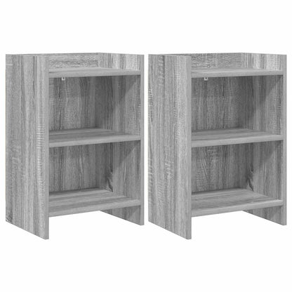 vidaXL Bedside Tables 2 pcs Grey Sonoma 40 x 30 x 60 cm
