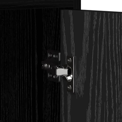 vidaXL Bedside Tables Black Oak 40 x 30 x 60 cm Engineered Wood