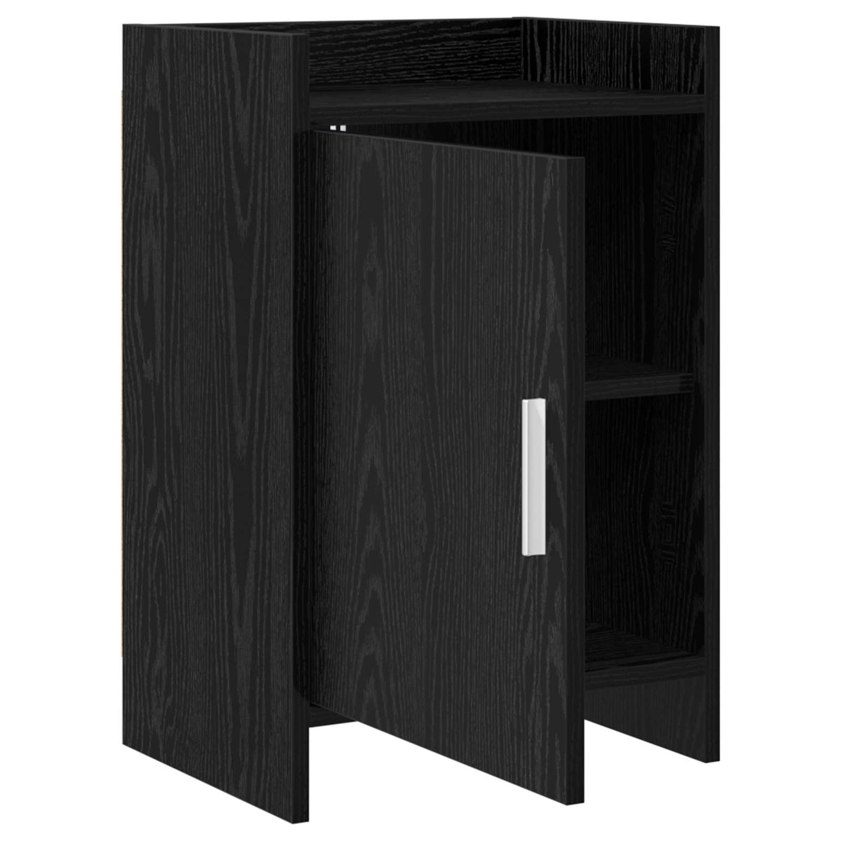 vidaXL Bedside Tables Black Oak 40 x 30 x 60 cm Engineered Wood