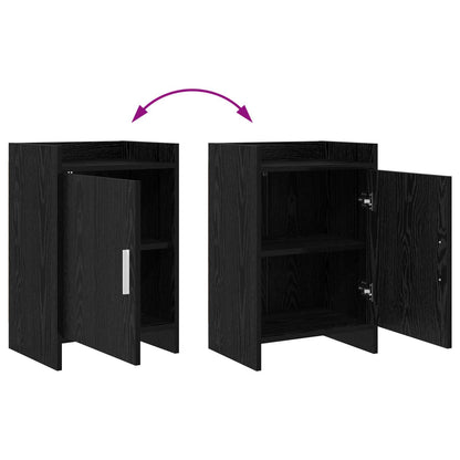vidaXL Bedside Tables Black Oak 40 x 30 x 60 cm Engineered Wood