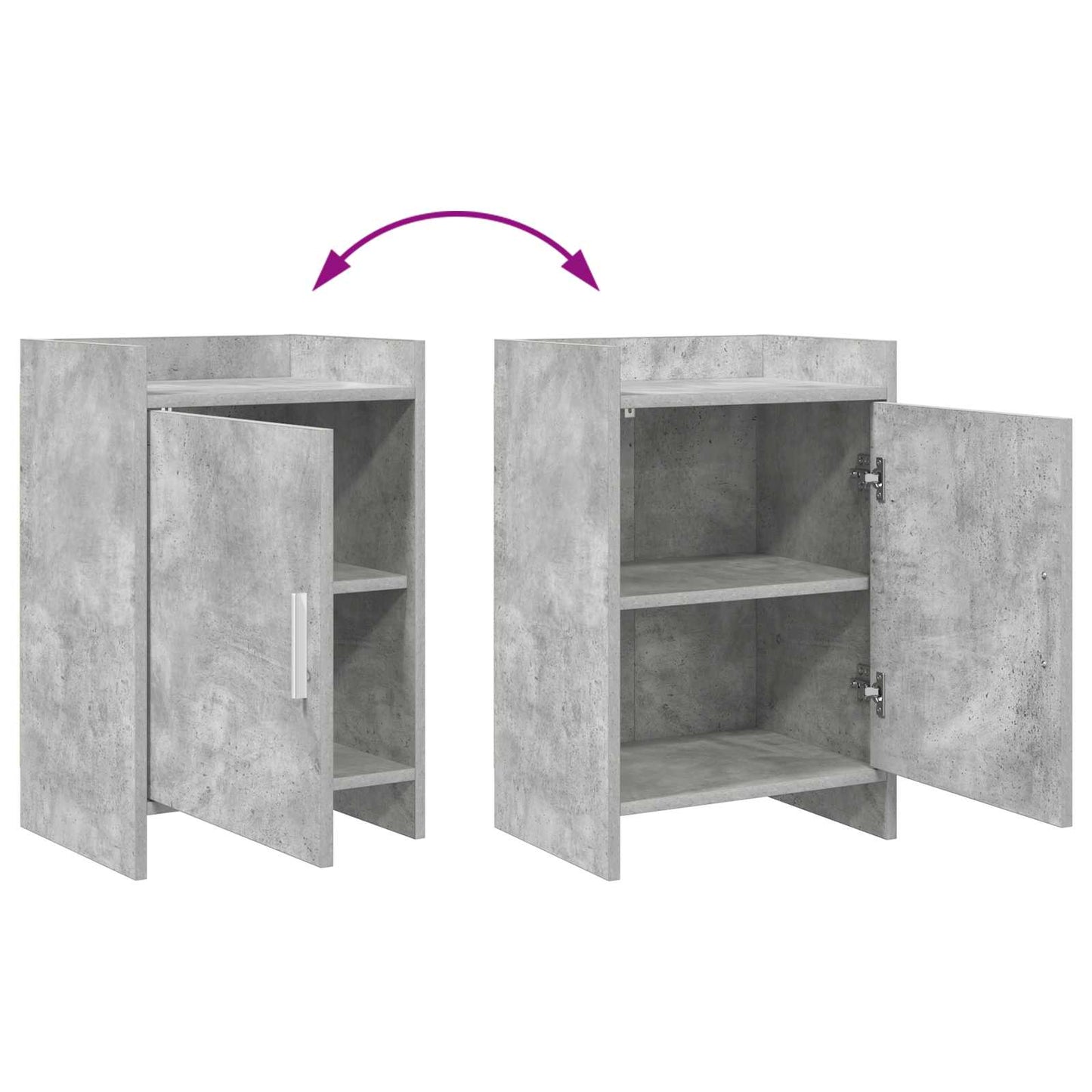 vidaXL Bedside Tables Concrete Grey 40 x 30 x 60 cm Engineered Wood