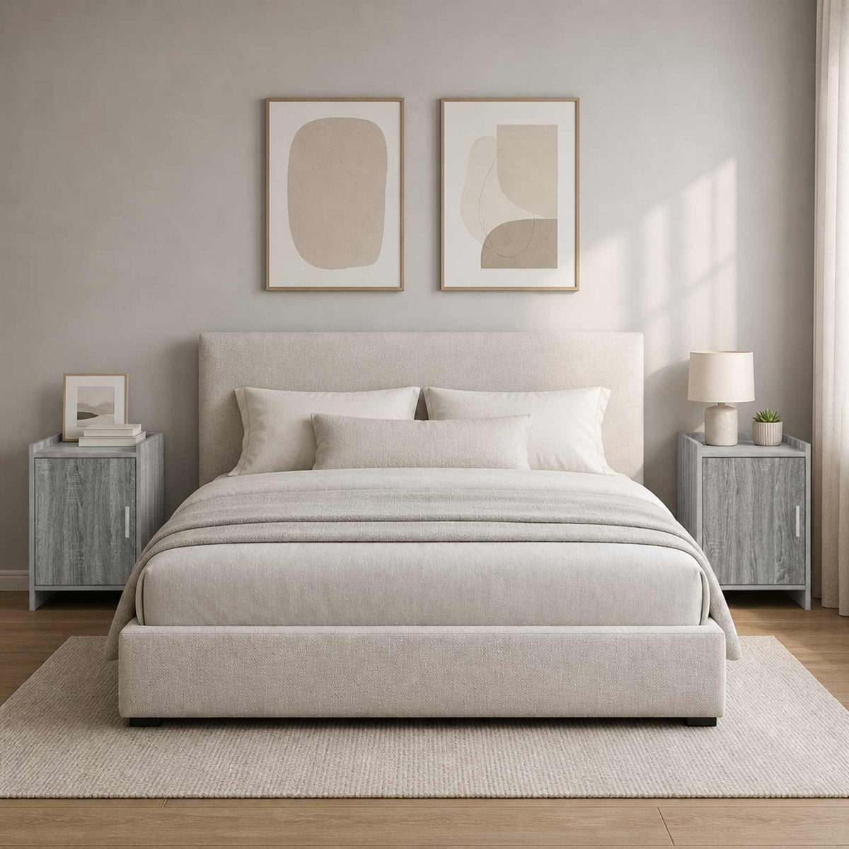 vidaXL Bedside Tables 2 pcs Grey Sonoma 40 x 30 x 60 cm