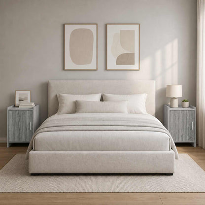 vidaXL Bedside Tables 2 pcs Grey Sonoma 40 x 30 x 60 cm