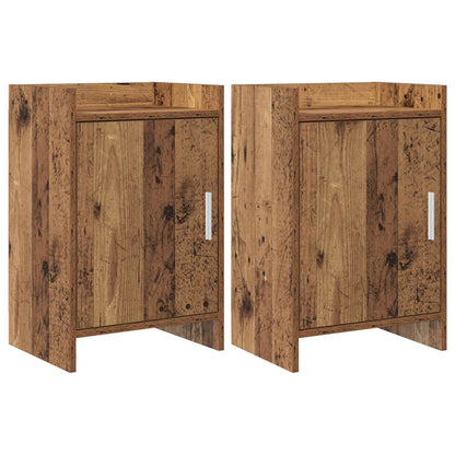 vidaXL Bedside Tables 2 pcs Old Wood 40 x 30 x 60 cm Engineered Wood