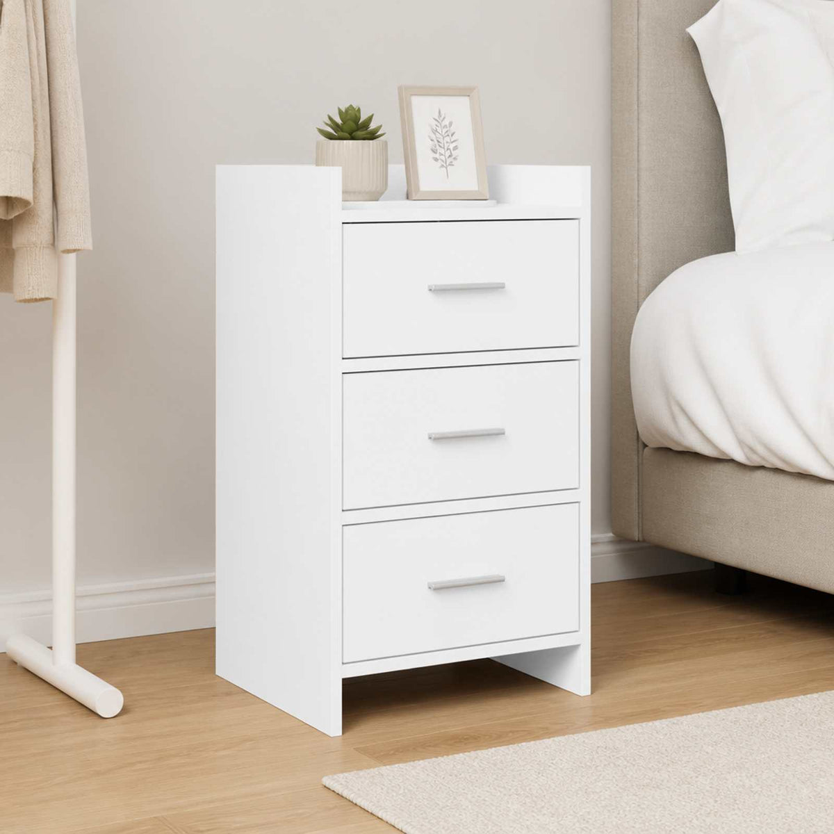 vidaXL Bedside Tables White 40 x 36 x 70 cm Engineered Wood