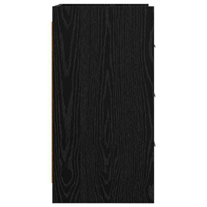 vidaXL Bedside Tables Black Oak 40 x 36 x 70 cm Engineered Wood