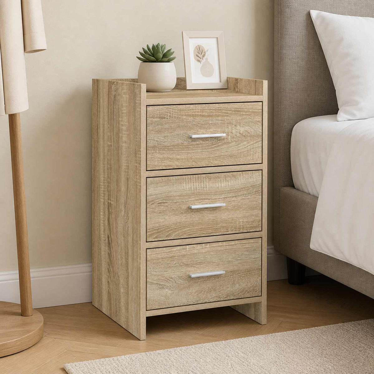 vidaXL Bedside Tables Sonoma Oak 40 x 36 x 70 cm Engineered Wood