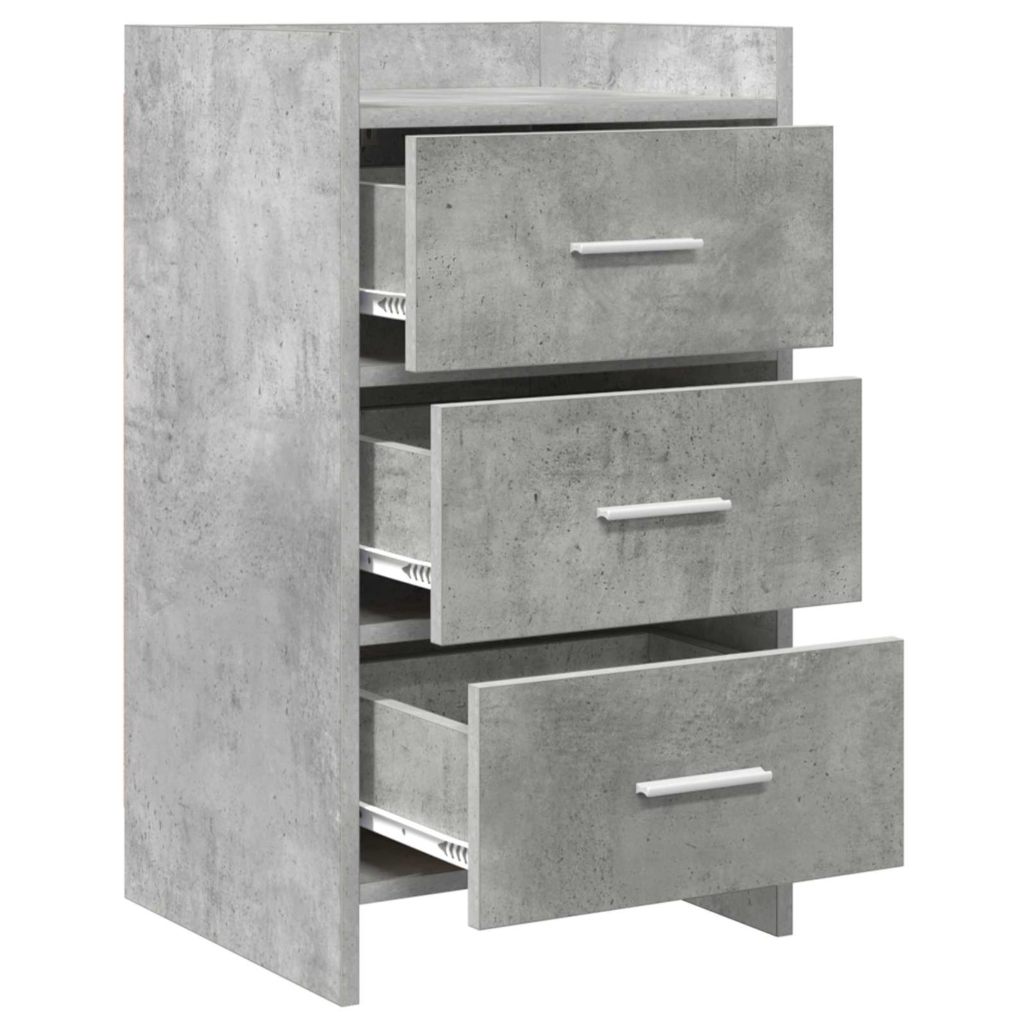 vidaXL Bedside Tables Concrete Grey 40 x 36 x 70 cm Engineered Wood