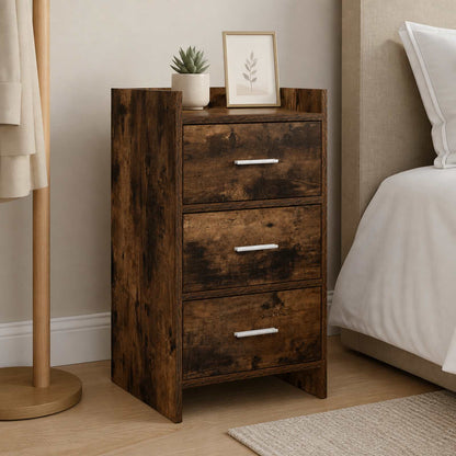 vidaXL Bedside Tables Smoked Oak 40 x 36 x 70 cm Engineered Wood