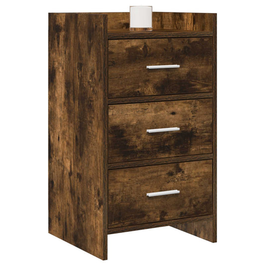 vidaXL Bedside Tables Smoked Oak 40 x 36 x 70 cm Engineered Wood