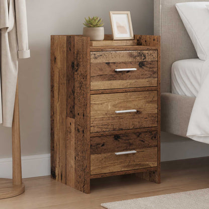 vidaXL Bedside Tables Old Wood 40 x 36 x 70 cm Engineered Wood