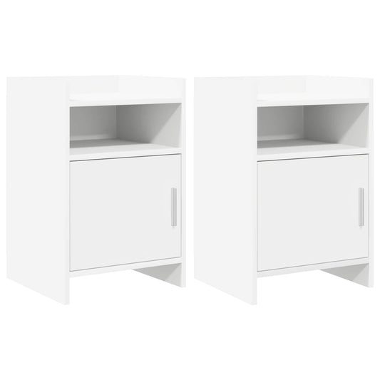 vidaXL Bedside Tables 2 pcs White 40 x 36 x 60 cm Engineered Wood