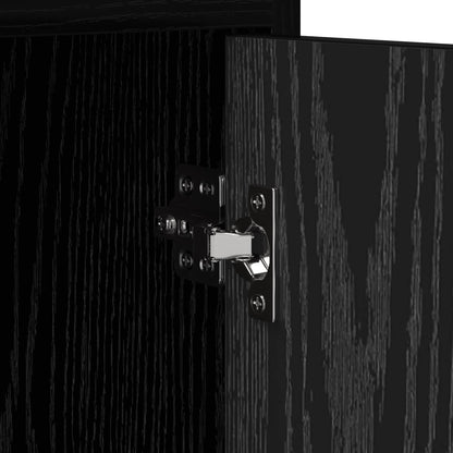 vidaXL Bedside Tables Black Oak 40 x 36 x 60 cm Engineered Wood