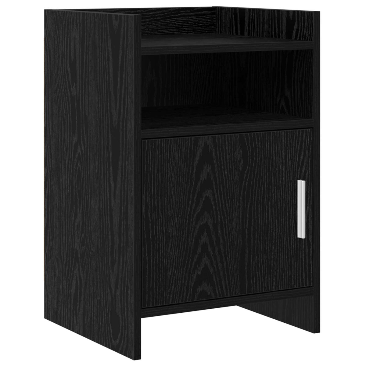 vidaXL Bedside Tables Black Oak 40 x 36 x 60 cm Engineered Wood