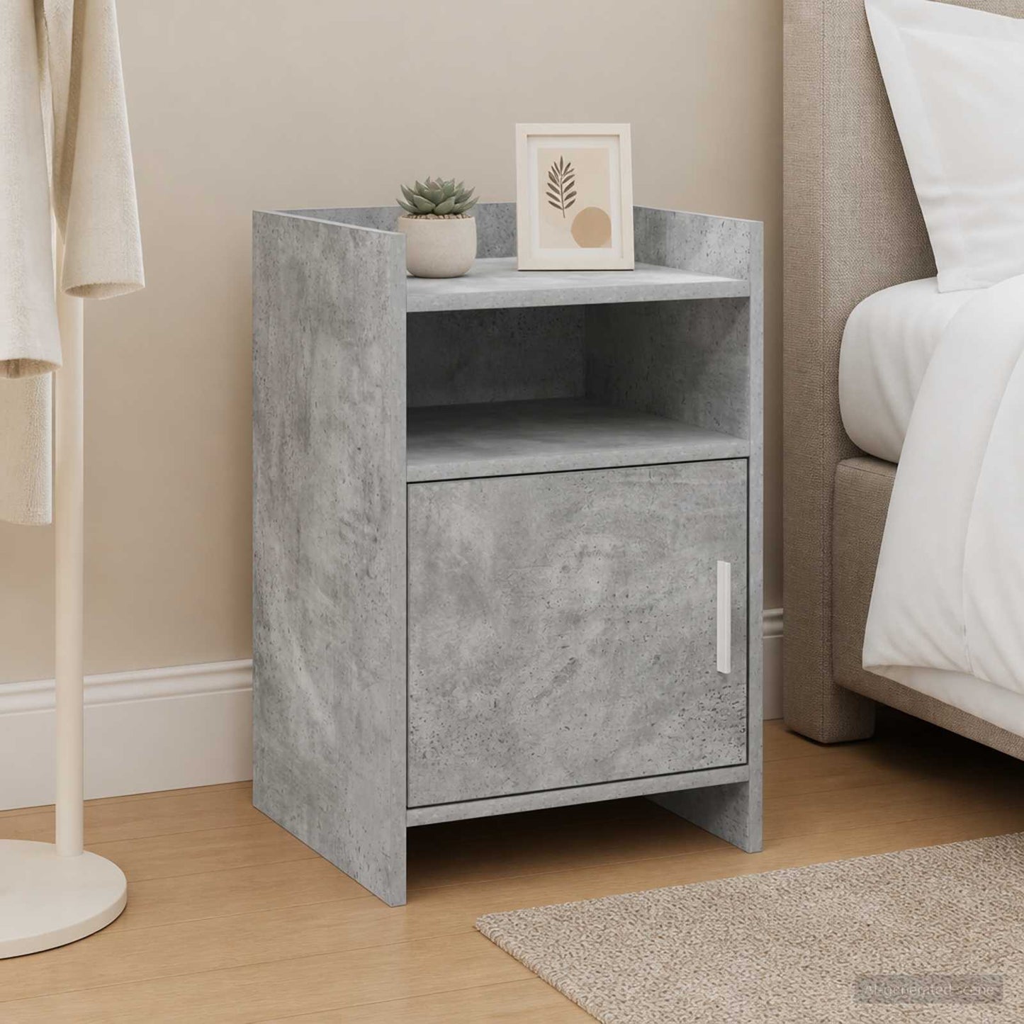 vidaXL Bedside Tables Concrete Grey 40 x 36 x 60 cm Engineered Wood