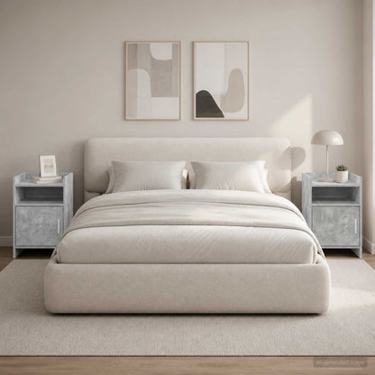 vidaXL Bedside Tables 2 pcs Concrete Grey 40 x 36 x 60 cm