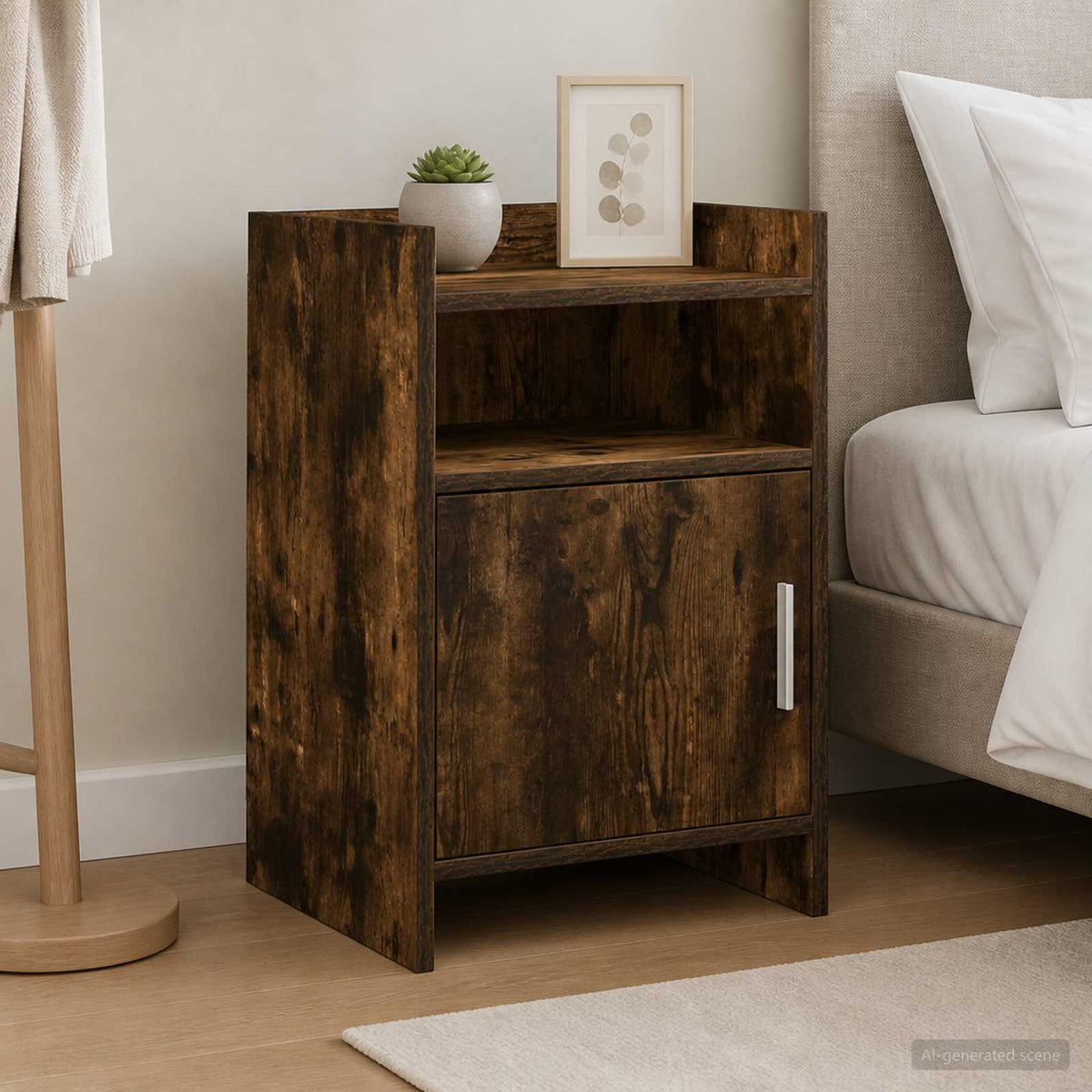 vidaXL Bedside Tables 2 pcs Smoked Oak 40 x 36 x 60 cm Engineered Wood