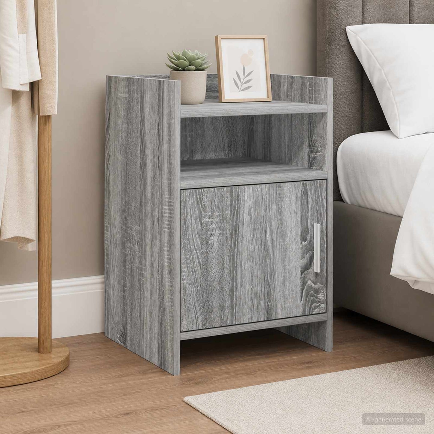 vidaXL Bedside Tables Grey Sonoma 40 x 36 x 60 cm Engineered Wood