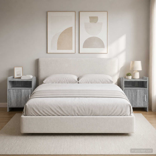 vidaXL Bedside Tables 2 pcs Grey Sonoma 40 x 36 x 60 cm