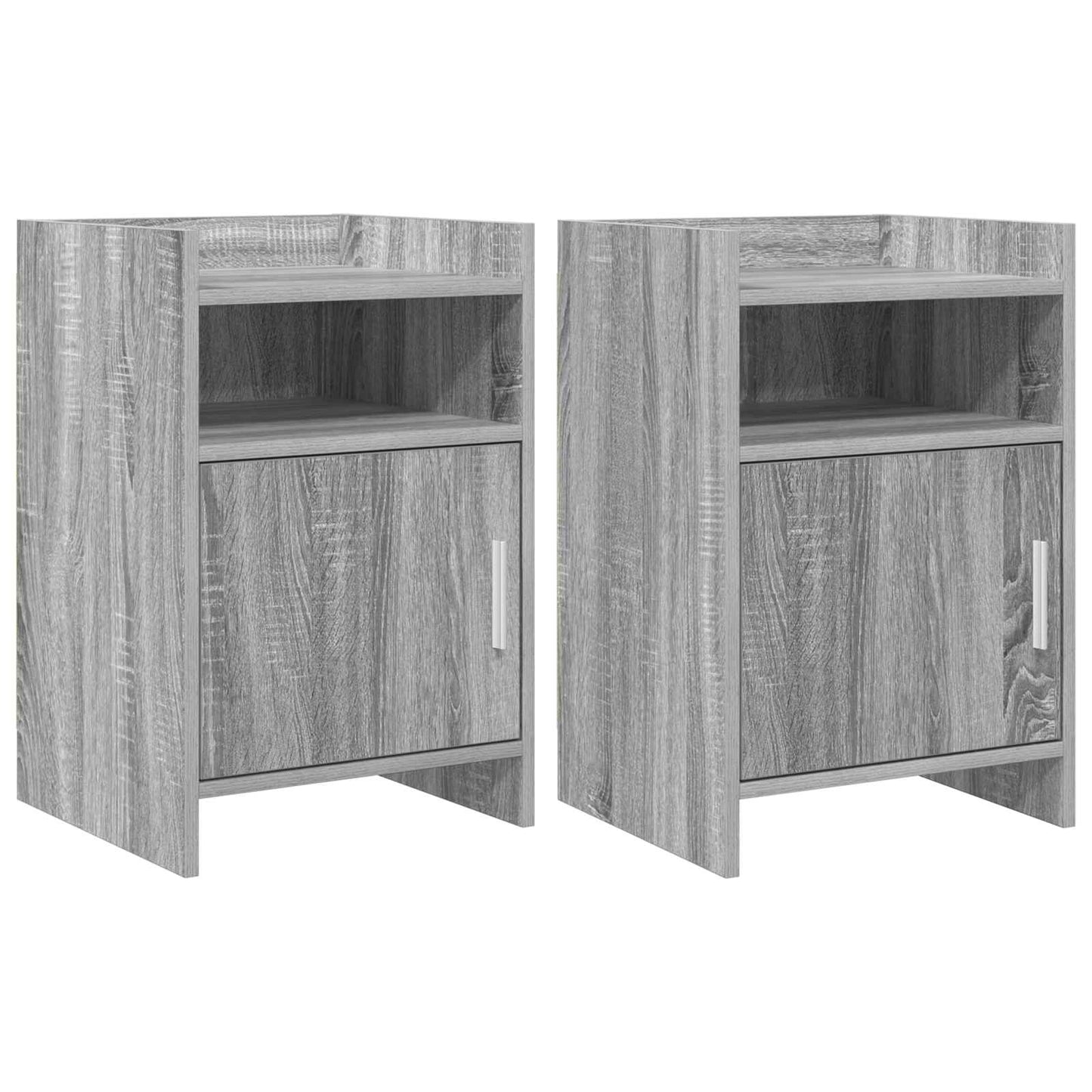 vidaXL Bedside Tables 2 pcs Grey Sonoma 40 x 36 x 60 cm