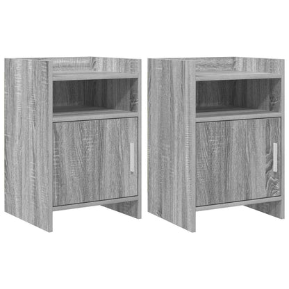 vidaXL Bedside Tables 2 pcs Grey Sonoma 40 x 36 x 60 cm