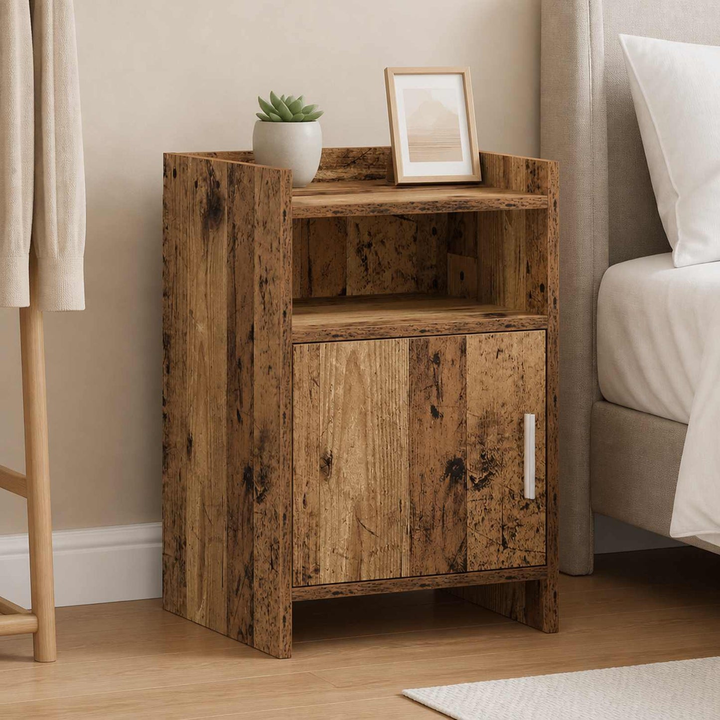 vidaXL Bedside Tables Old Wood 40 x 36 x 60 cm Engineered Wood