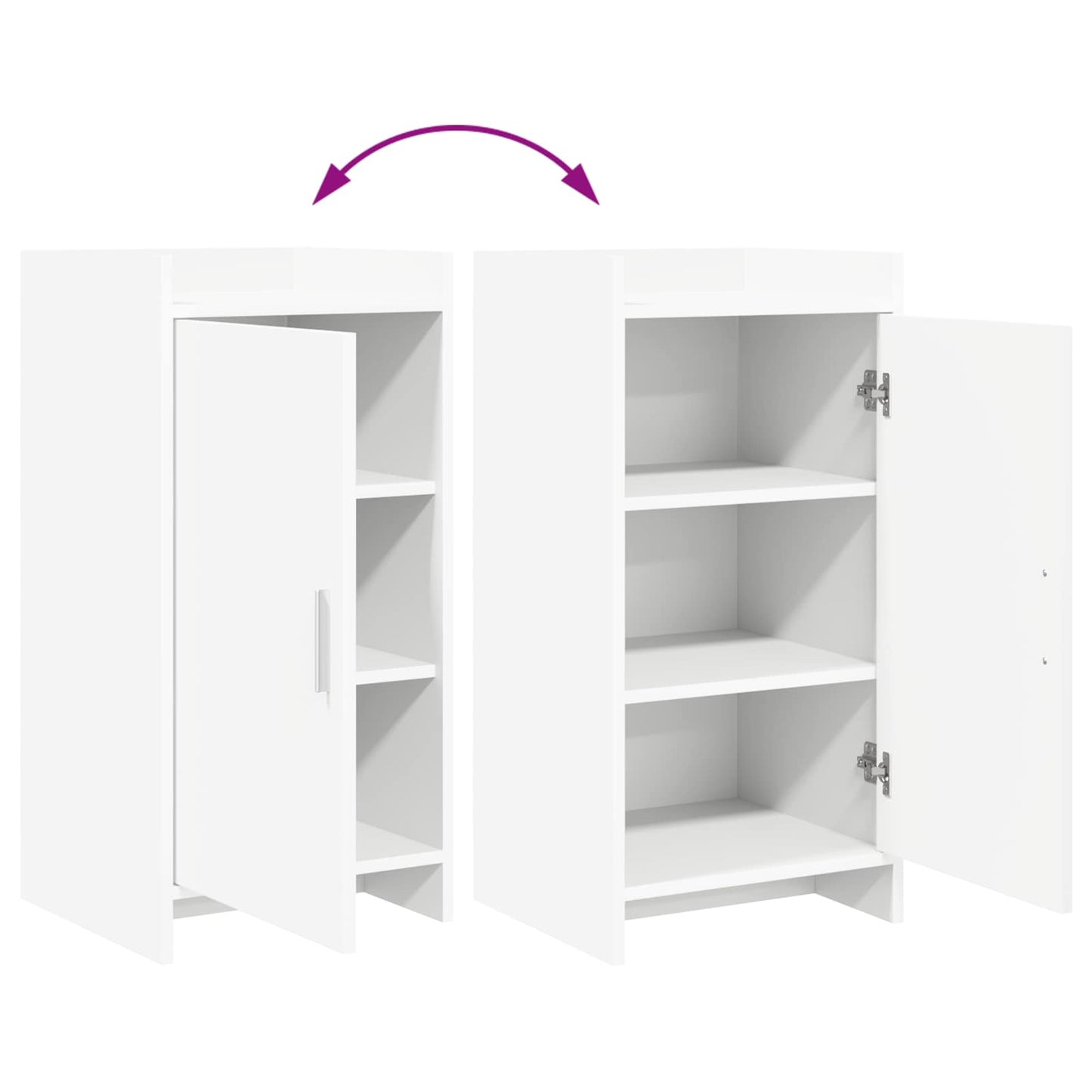vidaXL Sideboard White 40 x 36 x 80 cm Engineered Wood