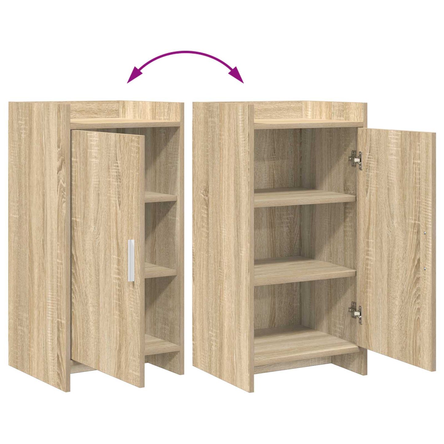 vidaXL Sideboard Sonoma Oak 40 x 36 x 80 cm Engineered Wood
