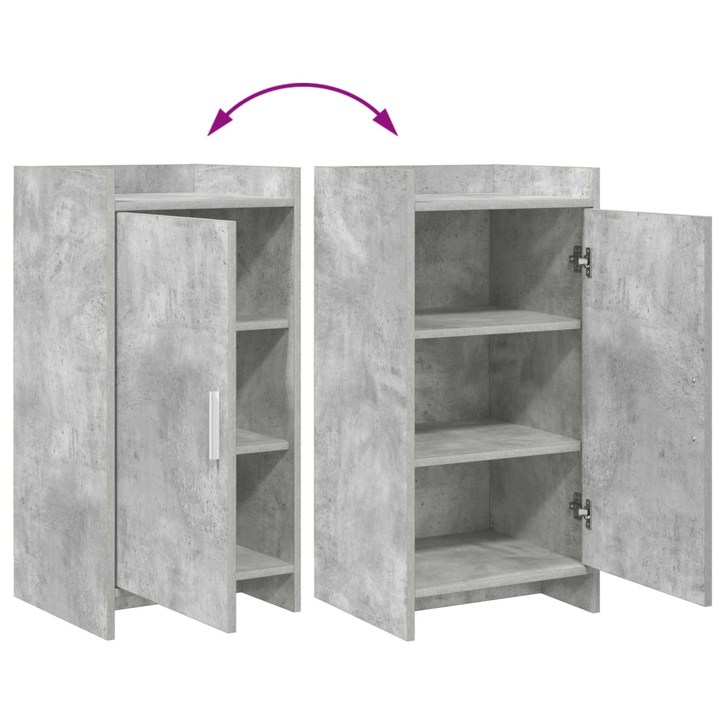 vidaXL Sideboard Concrete Grey 40 x 36 x 80 cm Engineered Wood