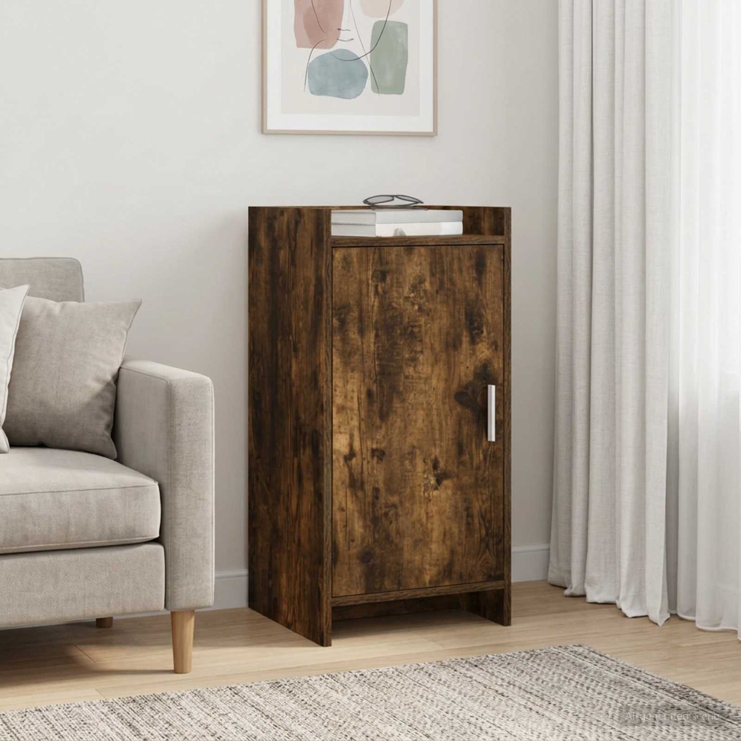 vidaXL Sideboard Smoked Oak 40 x 36 x 80 cm Engineered Wood